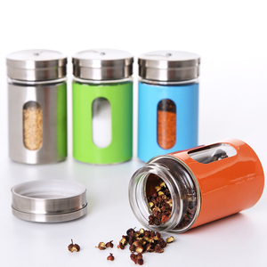 100 ml Rotondo di <span class=keywords><strong>vetro</strong></span> condimento contenitori/spice latta saliera/<span class=keywords><strong>Porta</strong></span> Stuzzicadenti - Product Image 2