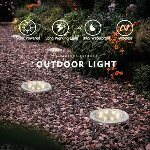 Impermeable al aire libre del Jardín de césped enterrado de la energía Solar patio powered LED hierba subterráneo luz empotrada