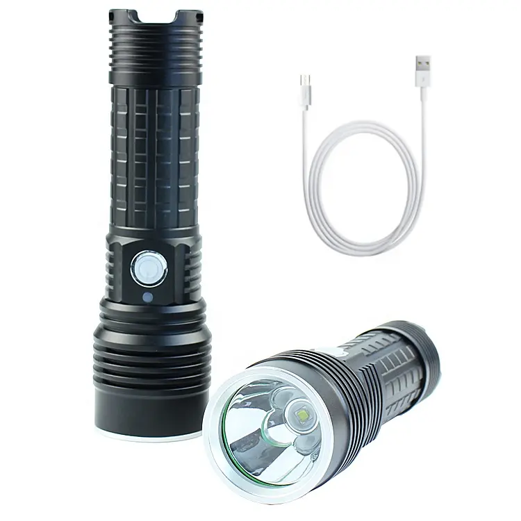 Aluminum Torch 1000 lumen USB Rechargeable 10W T6 LED Flashlight