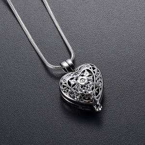 Zaijd9958 — médaillon gravé pour famille et animaux, collier, médaillon commémoratif, Always dans My Heart, décoration des cœurs, des gris et Urn, souvenir - Product Image 4