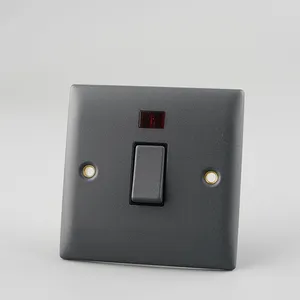 Anthracite 20A 1gang Electric Wall Neon Light Switch Plate