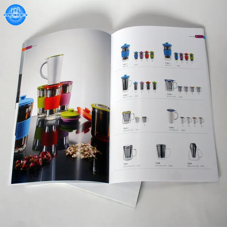 Full color good quality catalog book printing cheap magazine printing