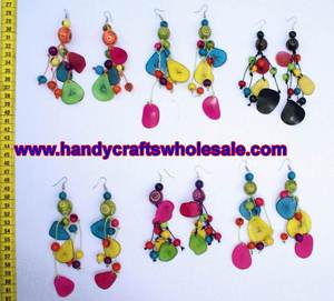 Pendientes colgantes Color Tagua piezas joyería al por mayor, comprar pendientes en línea - Product Image 2