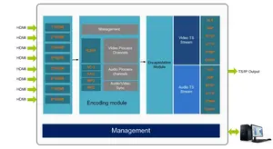 1080p Hd Encoder DMB-8908A-EC Classic HD IPTV Encoder 8 Channel H.264 H.265 HEVC Streaming Video Encoder
