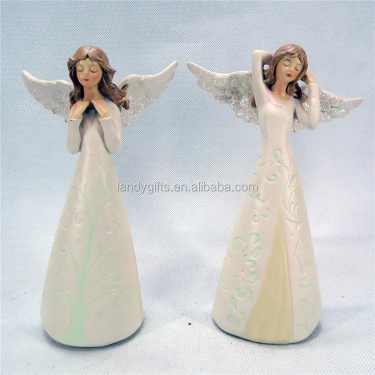 Статуэтка из смолы с крыльями и ангелом, 6,75 дюйма