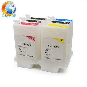 6 colores 130 ml/unid 102 104 cartucho de tinta recargable vacío con Chip para Canon iPF 650 655 750 755 760 765 impresora - Product Image 1