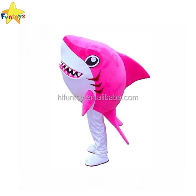 Funtoys funny pink shark mascot costume for festival