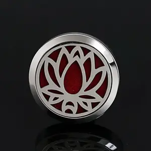 316L Stainless Steel Jewelry Hollow Water Lily Design Sexy Car Air Freshener, Car Perfume Dispensers