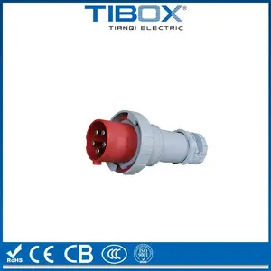 IEC 250 amp 工业插头 TIBOX IP67 4Pin 防水 250 安培工业插头