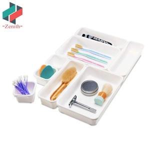 Boîtes de rangement multi-usages en plastique durable et personnalisables, lot de 8, organiseurs de tiroirs emboîtables - Product Image 2