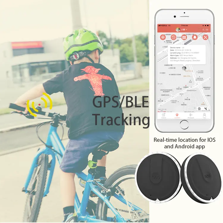 Pelacak GPS Sepeda Ukuran Kecil, Alat Pelacak GPS Anti Hilang dengan Klip