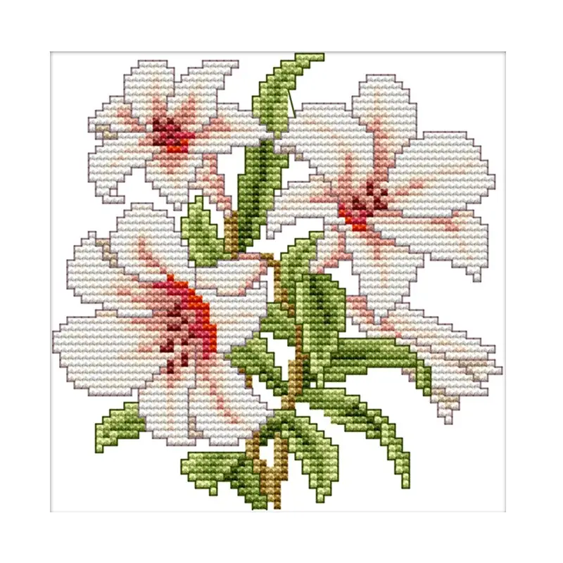 एनकेएफ फूल खुशी की (2) पार सिलाई डिजाइन गर्म बिक्री कढ़ाई डीएमसी धागे