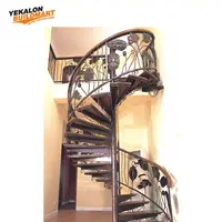 Özel Ark Merdiven Kavisli paslanmaz çelik spiral merdiven Demir Korkuluk Tasarımları