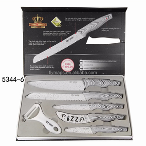 Dòng Bếp Thụy Sĩ Với 6 Cái Bộ Dao Đầy Màu Sắc Xử Lý Mới In Ấn - Product Image 1