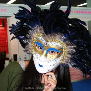 decorative feather mask for halloween --China supplier M-1003-1