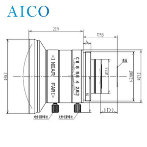 1/1 8 "4mm 5MP 4.0mm góc nhìn siêu rộng máy công nghiệp tầm nhìn C-Mount cmount Fa ống kính Ống kính CCTV với <span class=keywords><strong>Mod</strong></span> nhỏ - Product Image 2