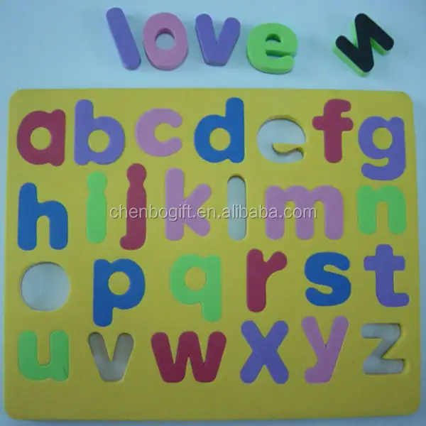 Offre Spéciale 26 pièces eva anglais lettres enfants éducatifs puzzle, magnétique eva mousse alphabet puzzle pour enfants