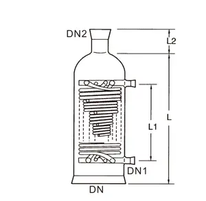 3 Square Meters Glass Condenser for Distillation