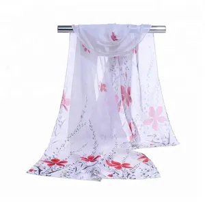 fashion wholesale bulk chiffon silk scarf for lady