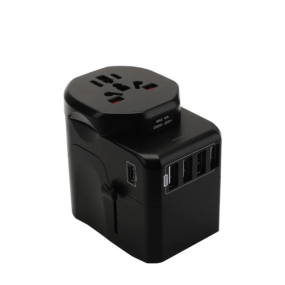 2019 Mới Nhất thiết kế nhanh chóng Loại sạc C USB du lịch bộ chuyển đổi 3 pin trái đất đất phổ adapter cắm ổ cắm