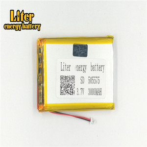 Plug 1,0-2 P <strong>3</strong>,7 V 505575 3000 mAh rechargeable LiPo battery solar Li ion polymer lithium-batterie with PCM - Product Image 2