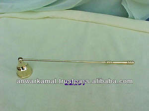 Antique <b>Brass</b> Candle Snuffers With Handle - Product Image 2