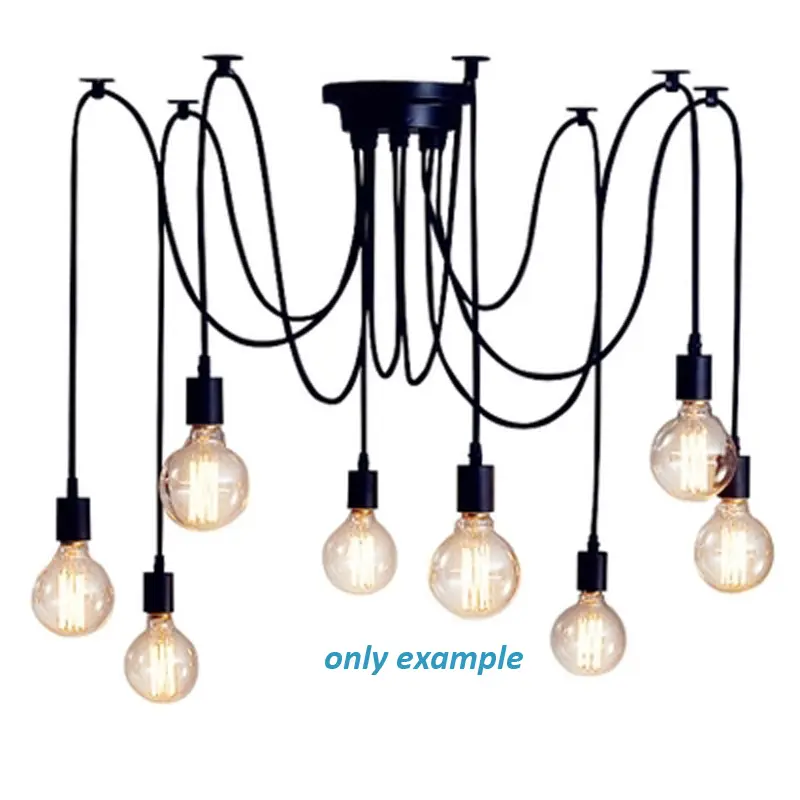 2021 nordic spider industrial vintage chandelier pendant light for living room restaurants loft cafe