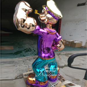 グラスファイバーの有名なデザインアートポパイ像 - Product Image 3