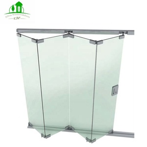 Systèmes de rails pour portes pliantes, portes accordéon intérieures, portes extérieures <span class=keywords><strong>sans</strong></span> cadre en verre, alliage d'aluminium fini <span class=keywords><strong>sans</strong></span> cadre en aluminium - Product Image 1