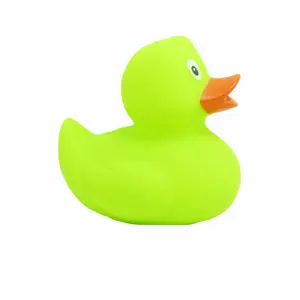 חם מוצר PVC פתלטים משלוח ויניל אמבט צעצוע לילדים מותאם אישית עם לוגו משוקלל צף ירוק גומי ברווז