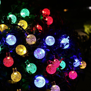 21ft 30LED Decorazione di Festa HA PORTATO Sfera di Cristallo di Goccia Dell'<span class=keywords><strong>acqua</strong></span> Ha Condotto La Luce Della Stringa con Pannello Solare - Product Image 2