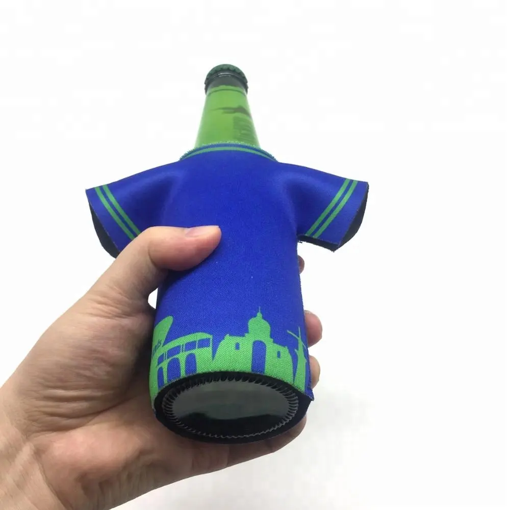 Foldable Neoprene Beer Bottle Can Cooler Sleeve Neoprene Insulated Water Bottle Sleeve Cover