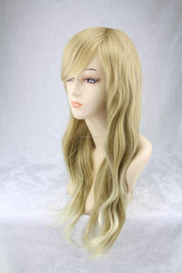 Peluca <span class=keywords><strong>de</strong></span> <span class=keywords><strong>Princesa</strong></span> <span class=keywords><strong>de</strong></span> 65 cm, Peluca Larga y Rizada Rubia para Niñas, Peluca para Cosplay - Product Image 4