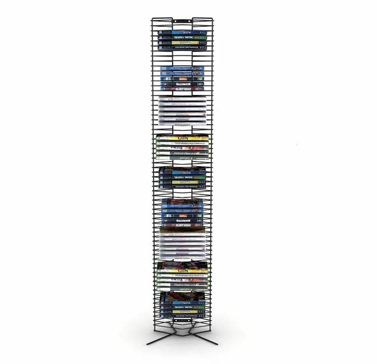 Sturdy Multiple Metal CD Storage Tower Stand Rack, Documents Storage