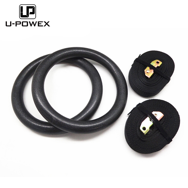 Wholesales Fitness Training Plastic Gym Ring Core strength training Gymnastic Rings ABS Customized Logo Packing Color Material