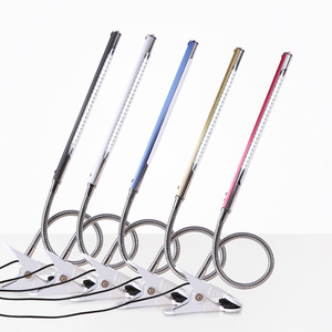 Lámpara de escritorio LED de estilo contemporáneo, abrazadera de Metal de cuello de ganso Flexible, cuerpo de aluminio, funciona con batería eléctrica para oficinas, dormitorios - Product Image 3
