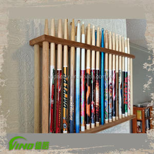 Présentoir de musique en bois personnalisé, support unique pour drago, à montage mural à compartiments, 18 paires - Product Image 1