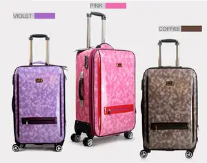 Enfants et femmes mode <span class=keywords><strong>voyage</strong></span> bagages PU impression motif bagages sacs poignée télescopique bagages meilleure <span class=keywords><strong>valise</strong></span> à roulettes - Product Image 1