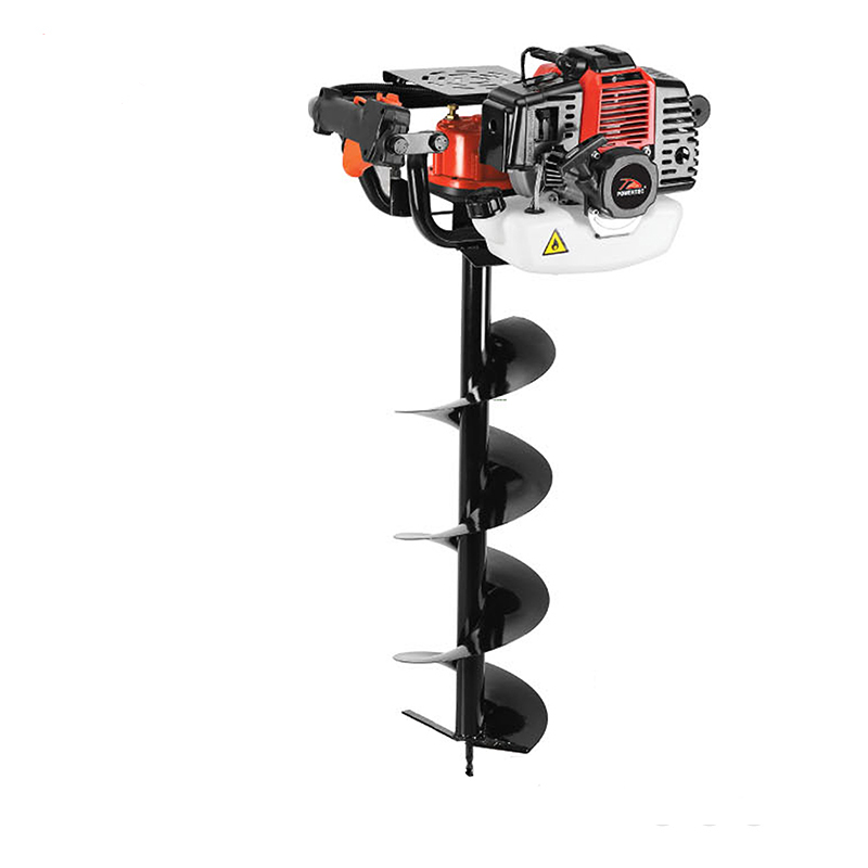POWERTEC 49cc 1700W 250 мм земли, земельный шнек сверлы, приведенный в действие газом экскаватор для отверстия бензин отверстие мини-экскаватор