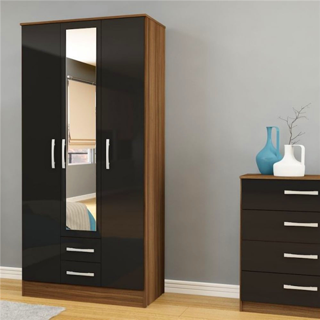 Eco-friendly Used Wooden Wardrobe Cabinet with Adjustable Shelf
