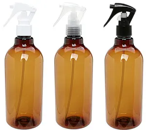 8 oz Âmbar Vazio PET de Plástico Frascos De Spray Gatilho para o Detergente