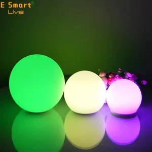 Alibaba China Supplier RGB Glowing 80cm LED Orb Light, Rechargeable Color Changing Mood LED Light Ball