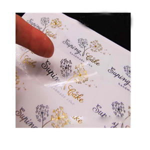 ODM/OEM促销直接制造商定制金箔标签贴纸，透明宠物印刷化妆品贴纸，印有标志 - Product Image 2