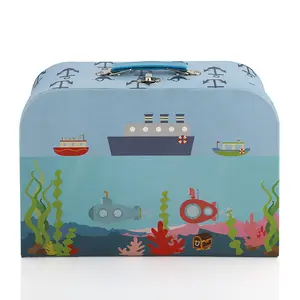 Wholesale custom cardboard packaging Children's products paper suitcase gift box