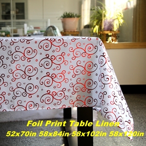 Tampa de tabela de Impressão Da Folha De Tecido Toalhas de Mesa por atacado Impressão Metálica customTable pano - Product Image 6