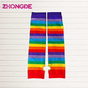 Custom Rainbow Stripe Fingerless Gloves <strong>Arm</strong> <strong>Warmer</strong> - Product Image 5