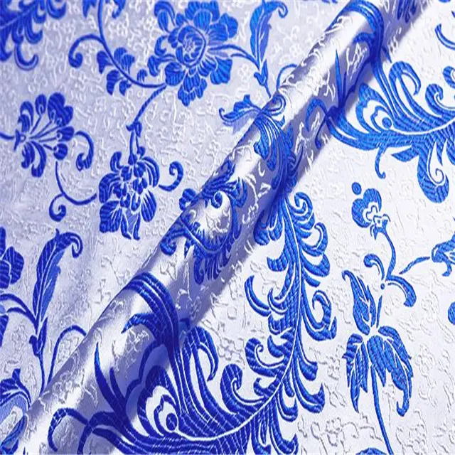 Clear Jacquard Brocade Polyester Fabric for Garment with Classic Design for Hot Selling