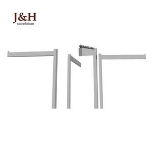 Thương Mại Trang Phục Nhiệm Vụ Nặng Nề Chrome 4 Xế Có Thể Điều Chỉnh Cánh Tay May Đứng 4 Cách Vuông Ống Quần Áo Hiển Thị Giá - Product Image 6