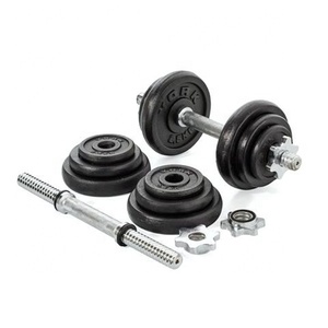 Weight Lifting 100lb Adjustable Weight Cast Iron <strong>Dumbbell</strong> and Barbbell Set - Product Image 4