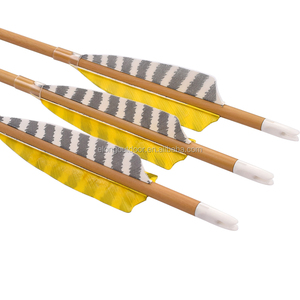 30 "Bois Camo Carbone Flèches avec Plume De Dinde pour Jeunes Archers pour Tir En Plein Air et de Chasse - Product Image 5